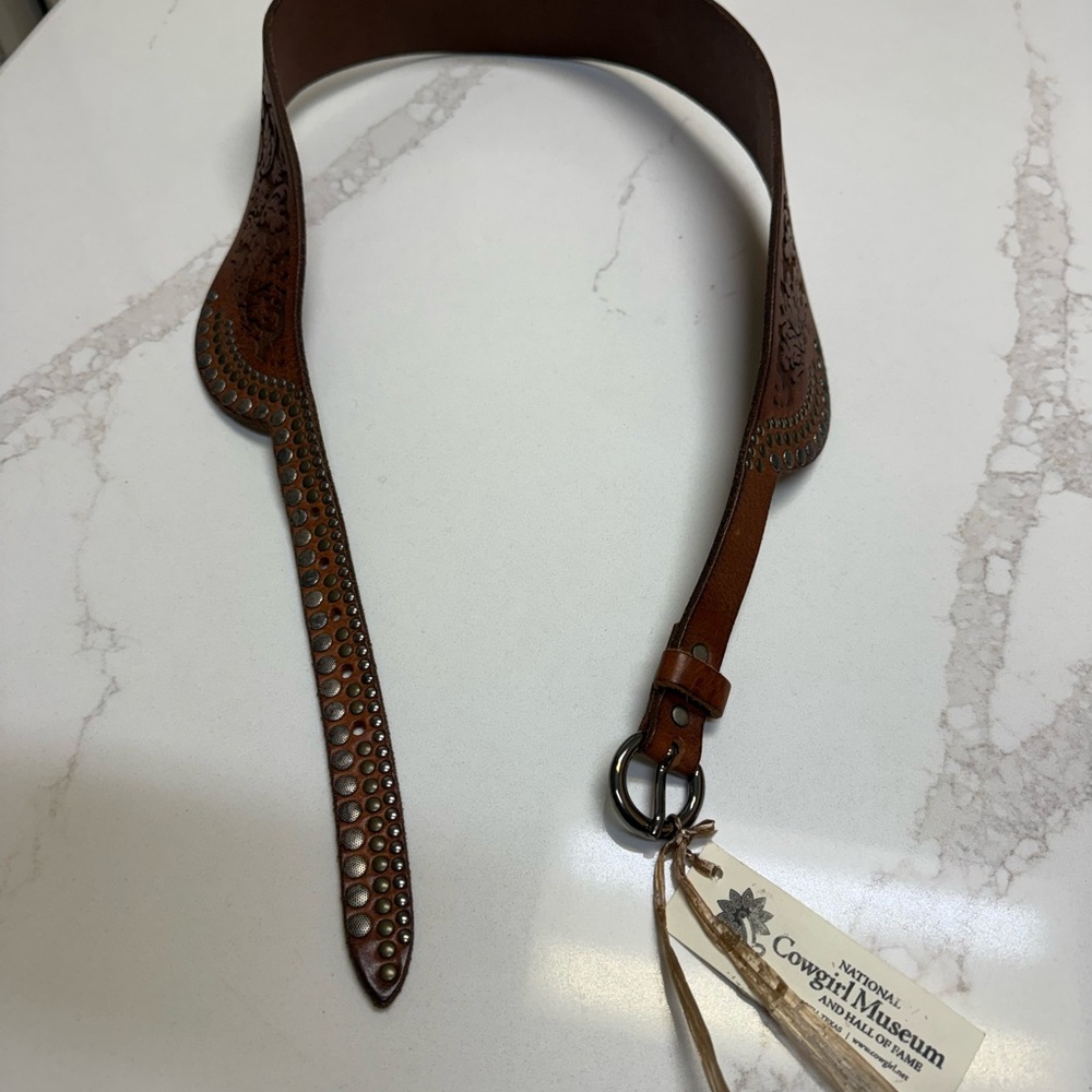 New National Cowgirl Museum & Hall of Fame Leather Belt by Streets Ahead USA